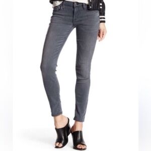 Hudson Krista Super‎ Skinny low rise light Charcoal gray Jeans Sz 27